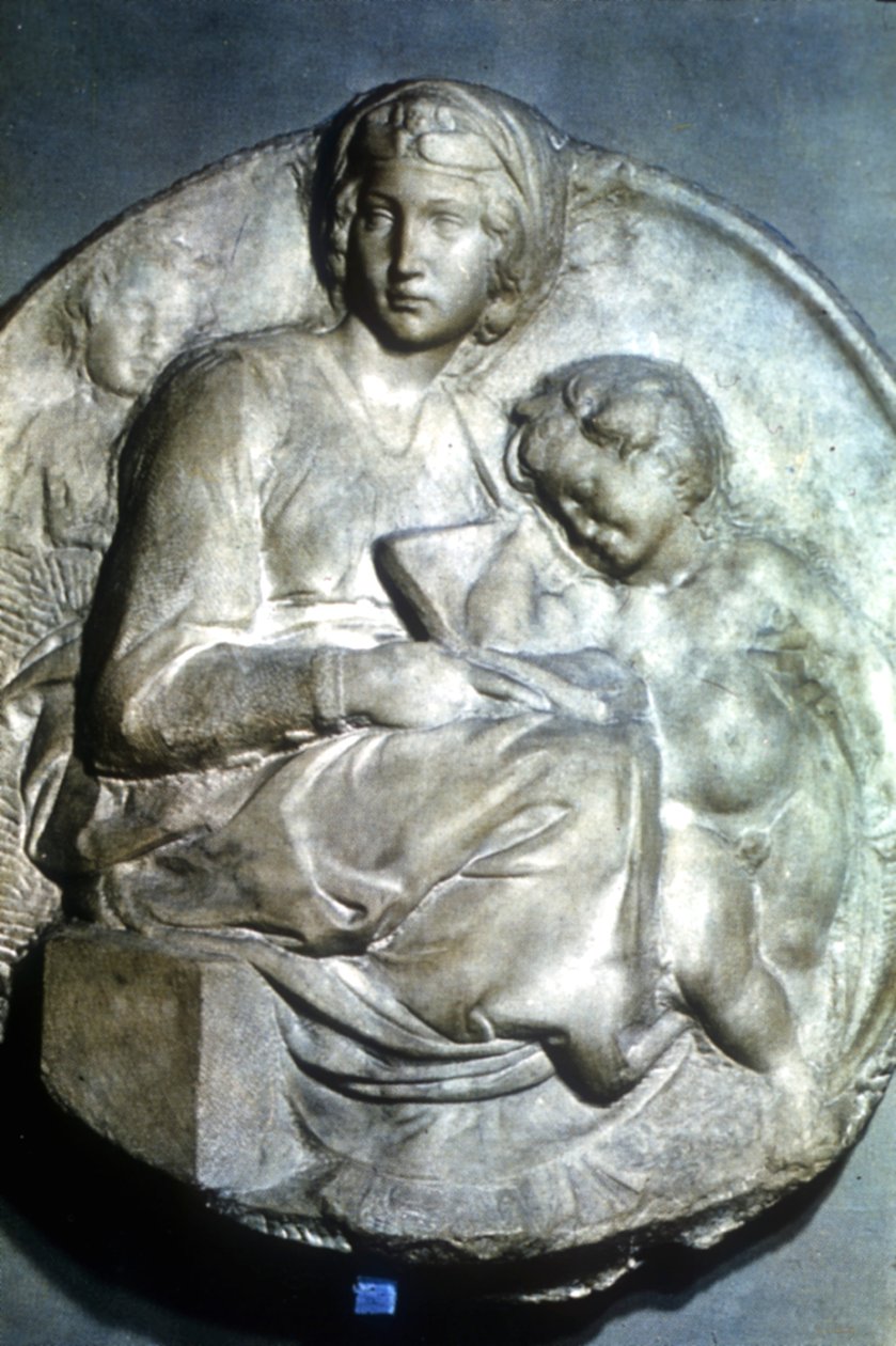 Neitsyt ja lapsi, 1504-1505 tekijältä Michelangelo Buonarroti