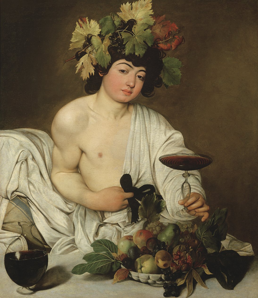 Nuori Bacchus, noin 1589 tekijältä Michelangelo Merisi Caravaggio