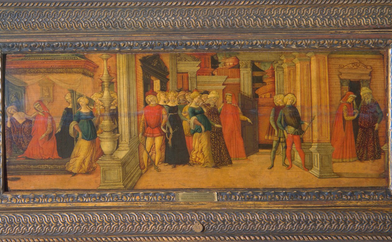 Antiochus ja Stratonice, n. 1470 (tempera paneelissa) tekijältä Michele Ciampanti