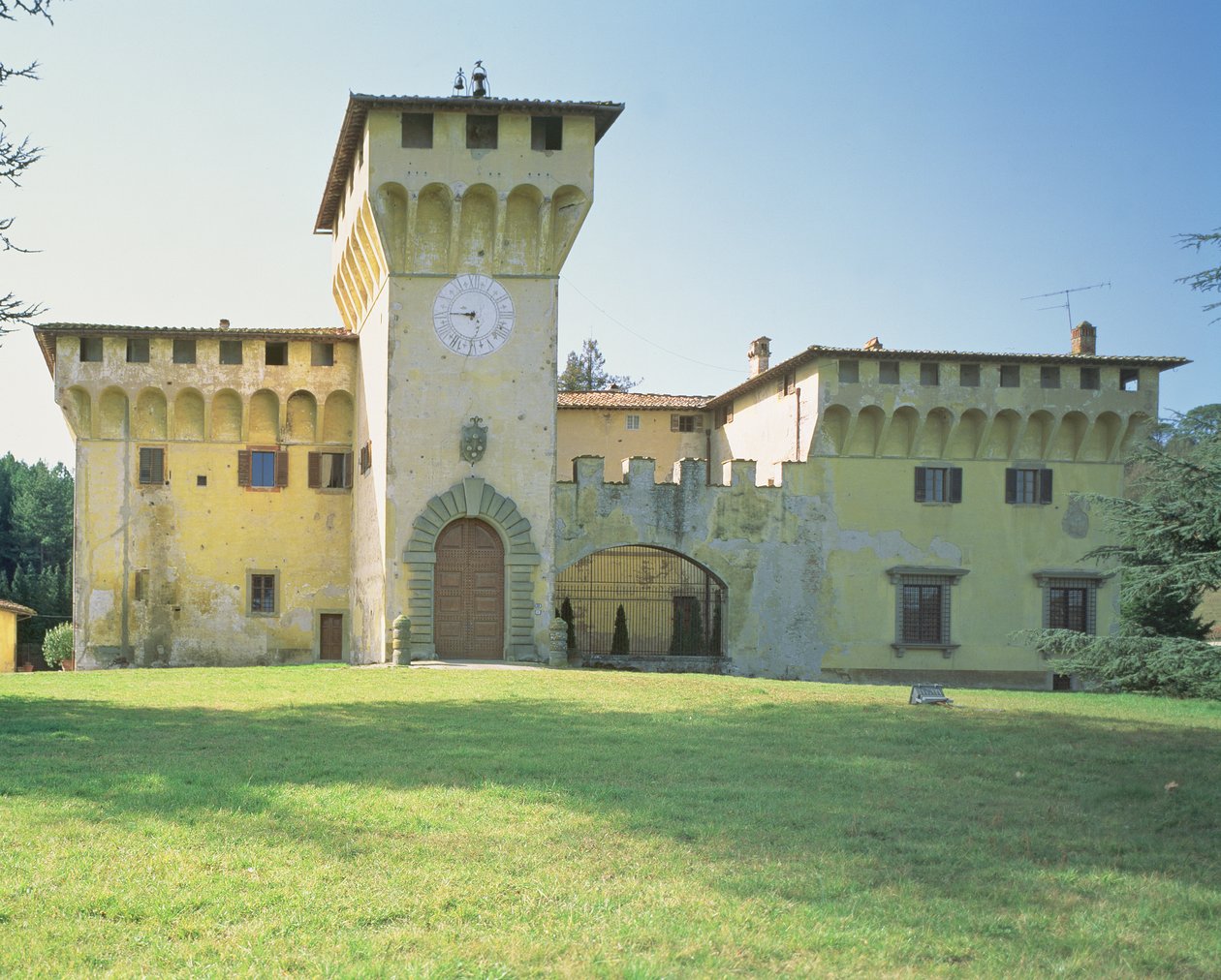 Villa Medicea Cafaggiolo, suunniteltu Cosimo Il Vecchiolle (1389-1464) (ks. myös 60455). tekijältä Michelozzo di Bartolommeo