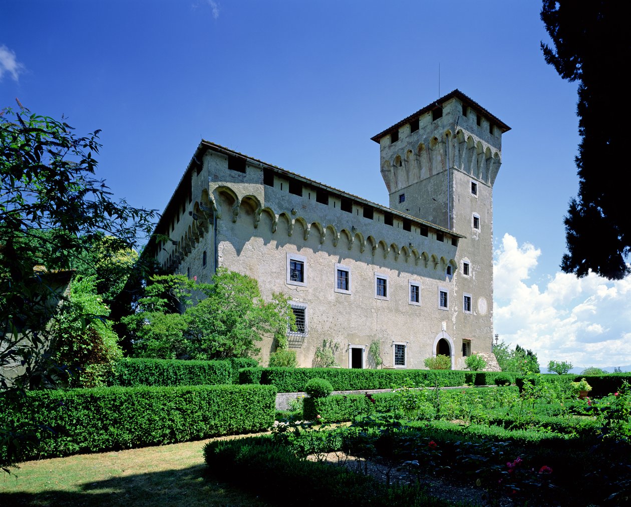 Villa il Trebbio, S. Piero a Sieve, alkanut 1451 (valokuva) tekijältä Michelozzo di Bartolommeo