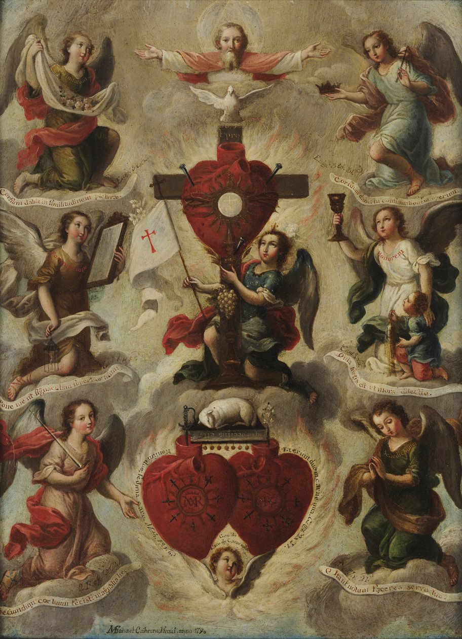 Finnish: Allegory of the Holy Eucharistian (Pyhän eukaristian allegoria) tekijältä Miguel Cabrera