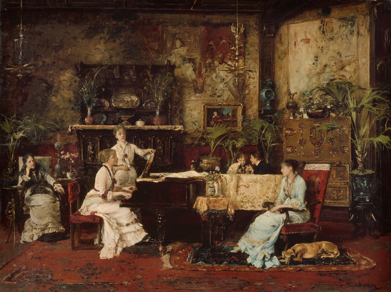 Musiikkihuone, 1878. tekijältä Mihály Munkácsy