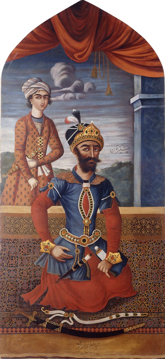 Tšingis-kaanin muotokuva, c1803-4 tekijältä MihrAli