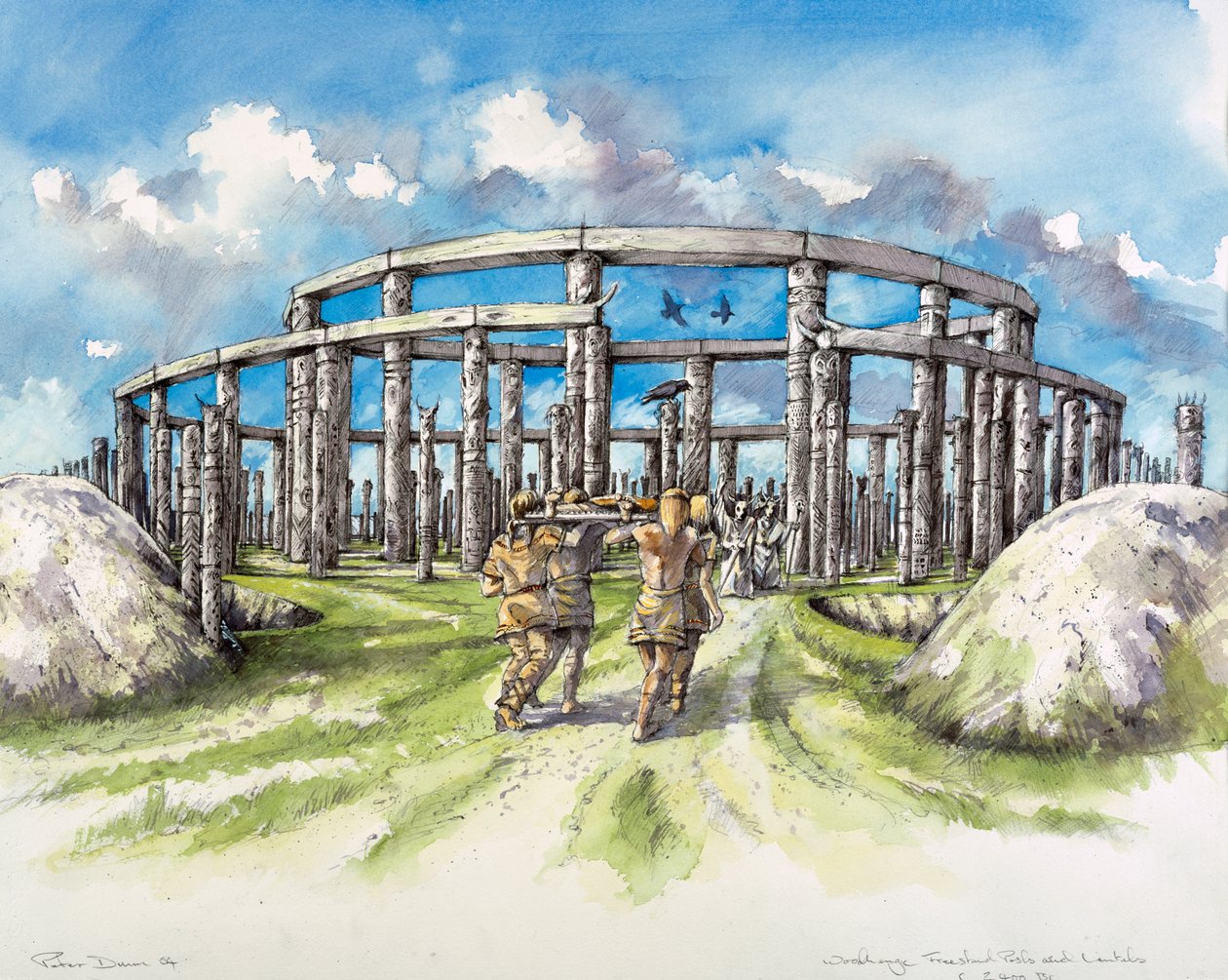 Woodhenge, 2400-luku eKr., 1990-2010 tekijältä Mike Seaforth