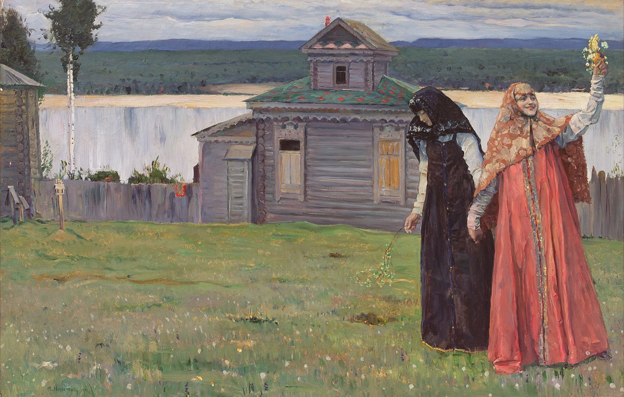 Syrjäisessä luostarissa, 1915 tekijältä Mikhail Vasilievich Nesterov