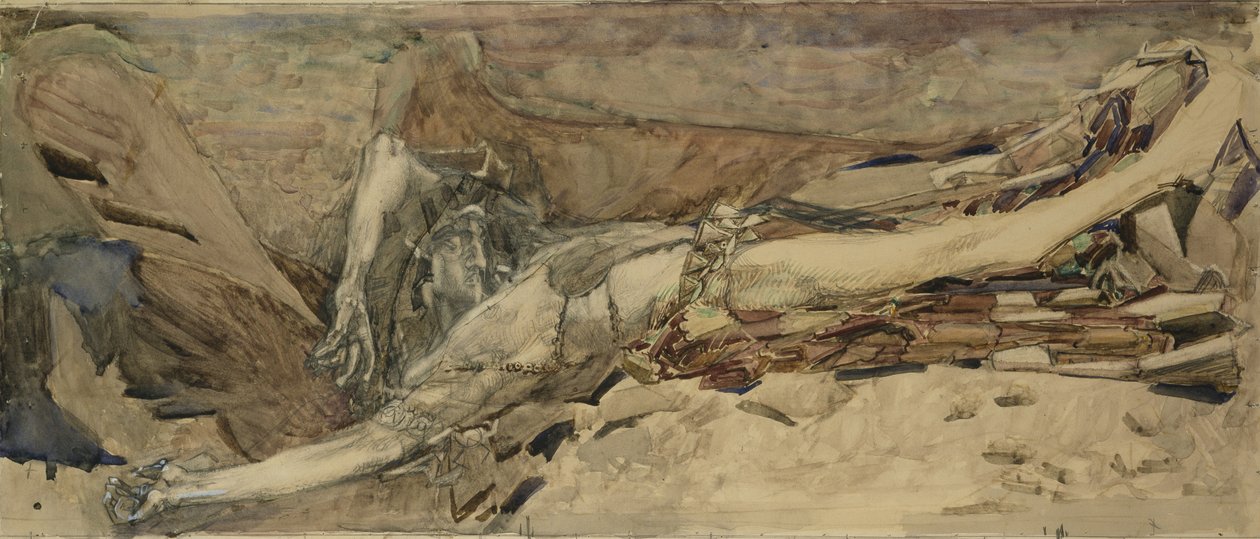 Demoni masentunut, 1901 tekijältä Mikhail Aleksandrovich Vrubel