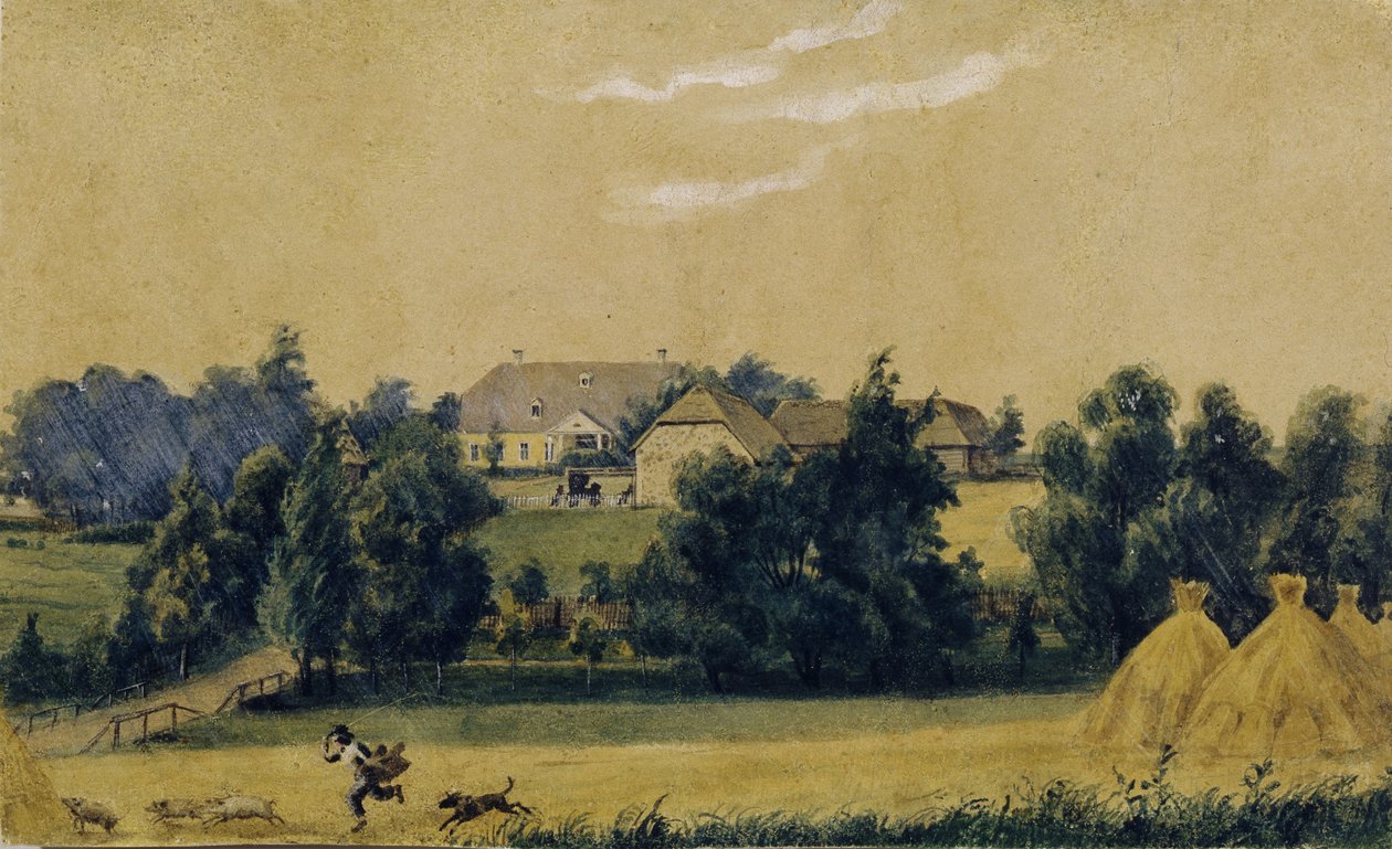 Priyutinon kartano, 1830-luku tekijältä Mikhail Ivanovich Lebedev