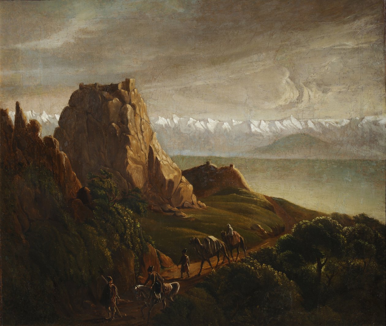 Kaukasialainen maisema kameleilla, 1837-1838 tekijältä Mikhail Yuryevich Lermontov