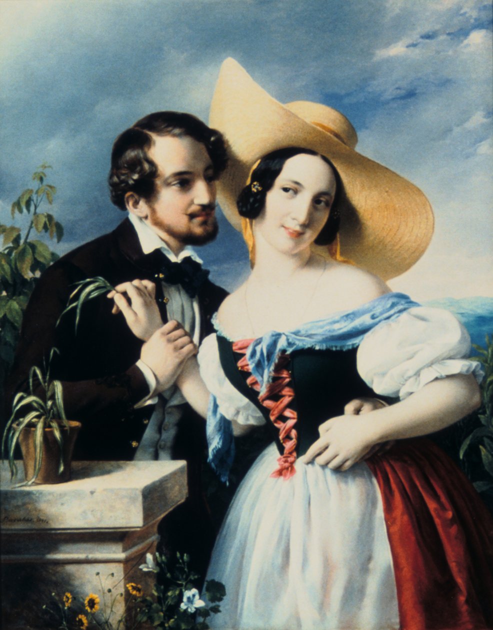 "Flirtti", 1841 tekijältä Miklós Barabás
