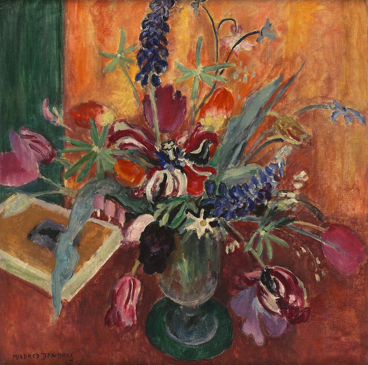 Lupiinit ja tulppaanit, n. 1925 tekijältä Mildred Bendall