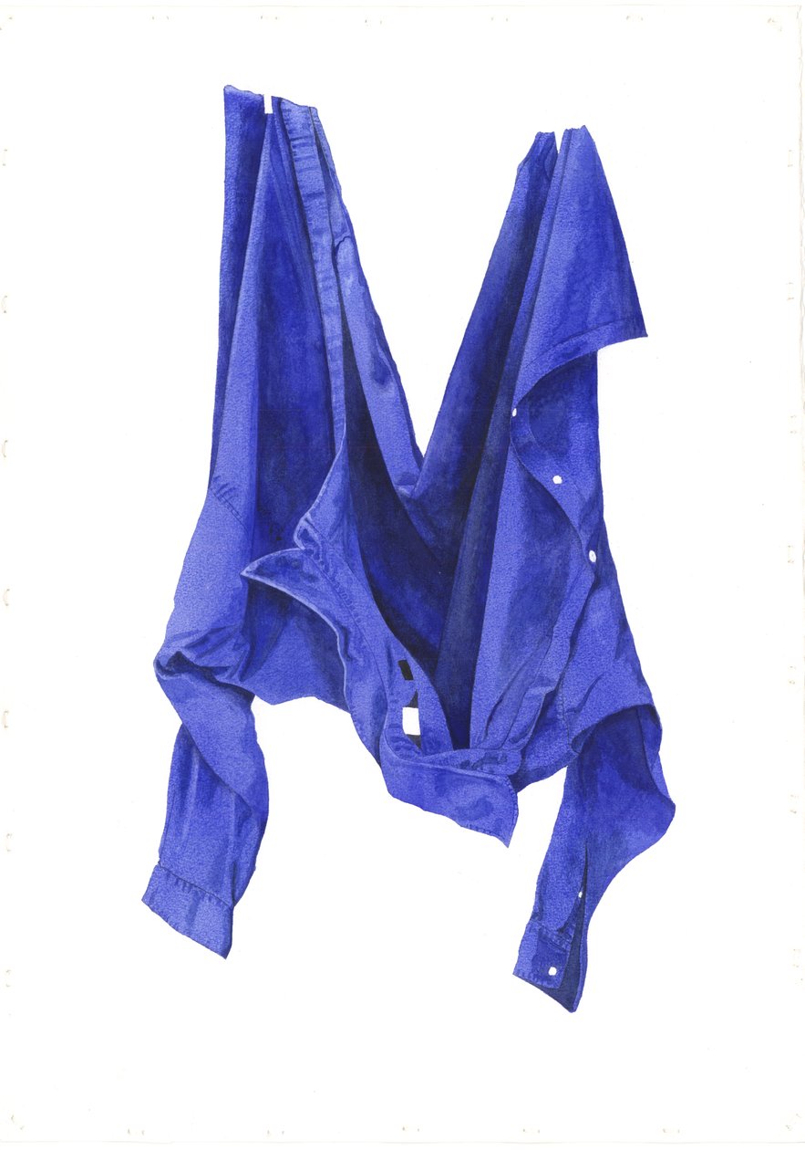 Fierce Blue Shirt, 2003 (wc paperilla) tekijältä Miles Contemporary Artist Thistlethwaite