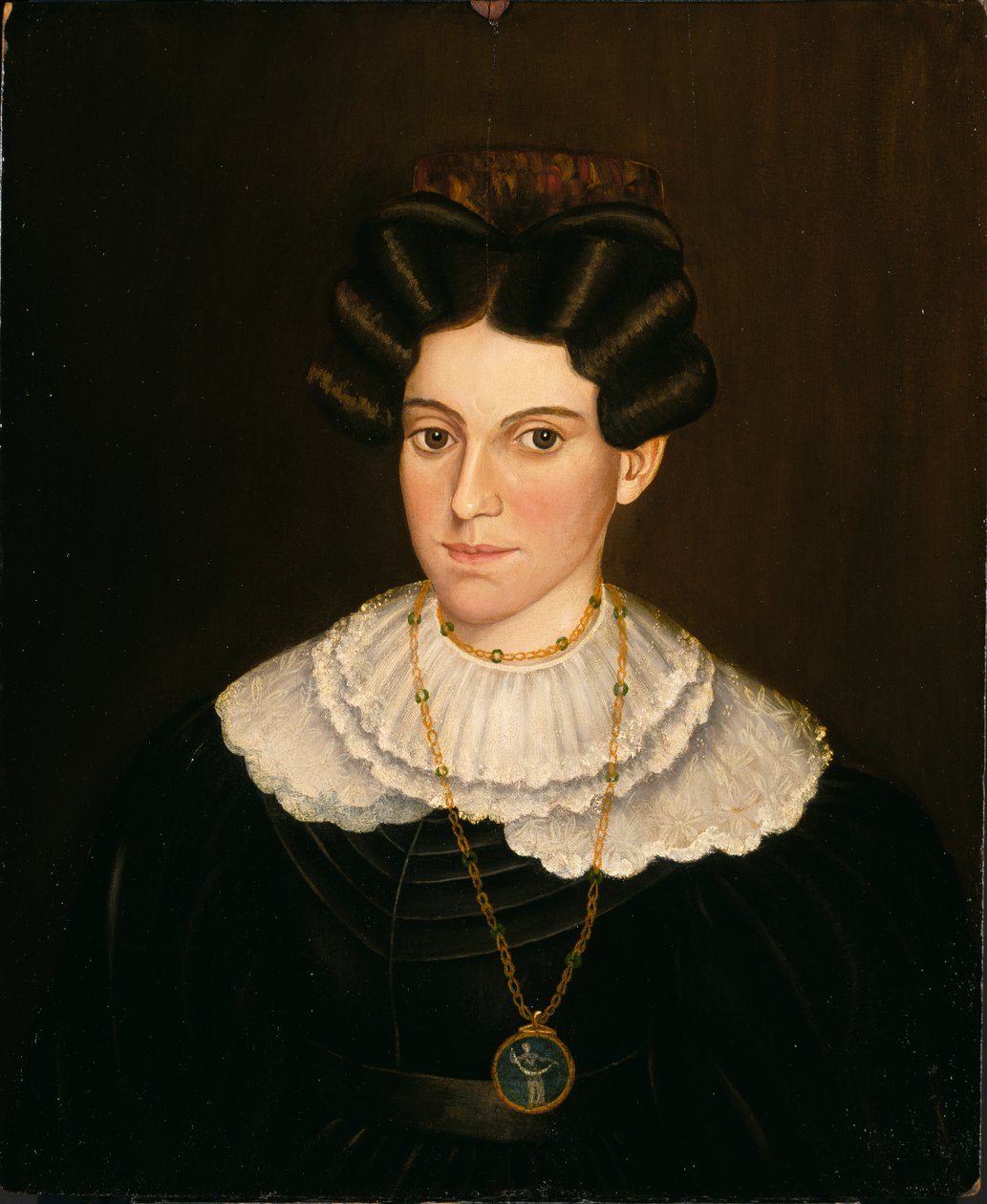 Nainen mustassa mekossa, n. 1835-1840. tekijältä Milton W. Hopkins