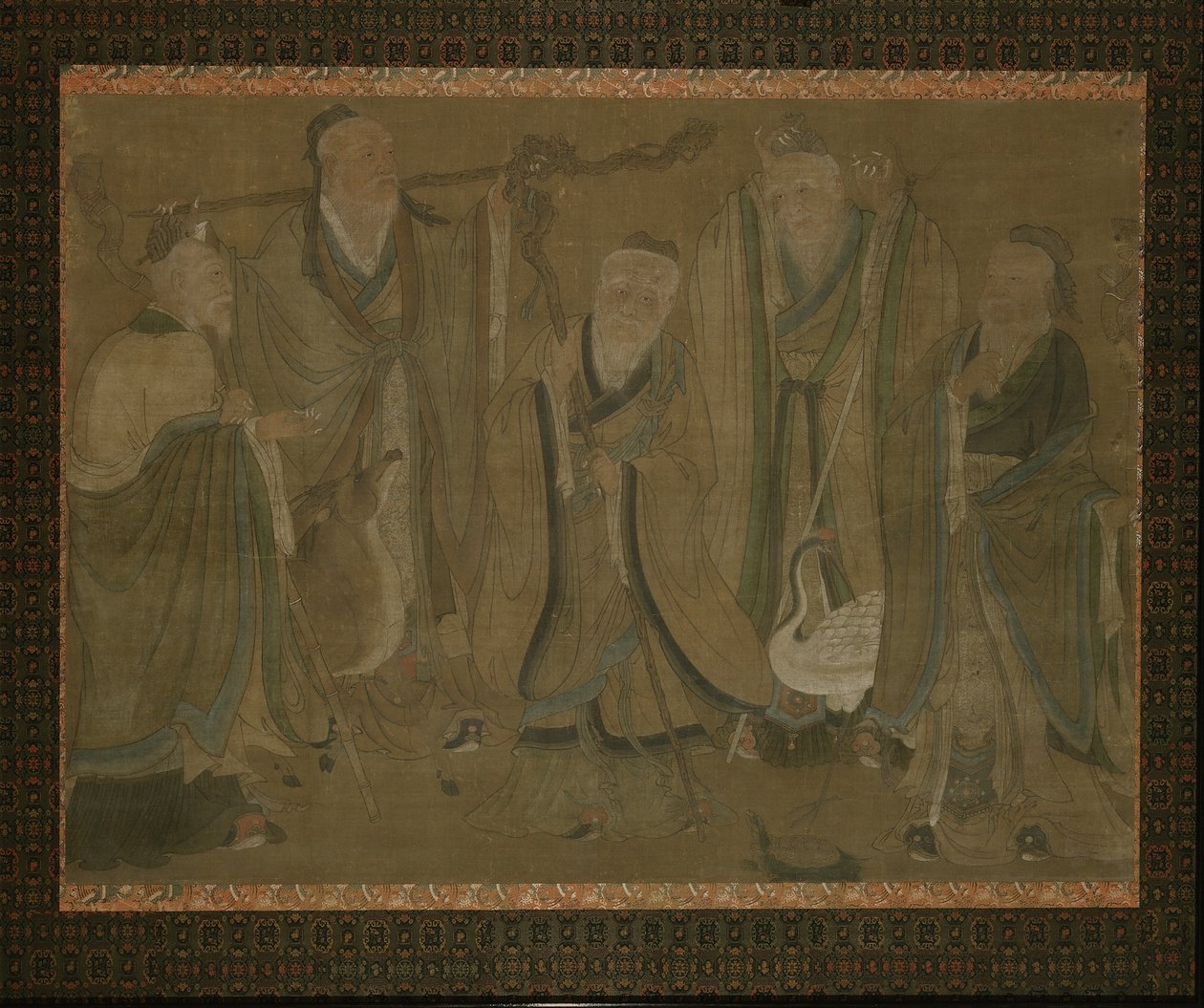 Viisi viisasta, 1400-1500-luvun alku tekijältä Ming Dynasty Chinese School