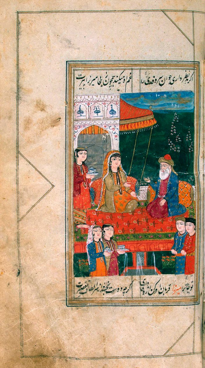 Miniatyyri käsikirjoituksesta Divan, 1813. tekijältä Mirza Khan Kabuli.