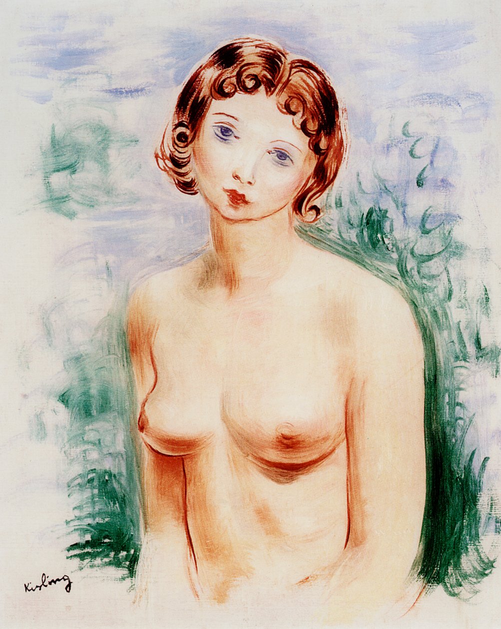Nainen alaston, 1900-luku tekijältä Moise Kisling