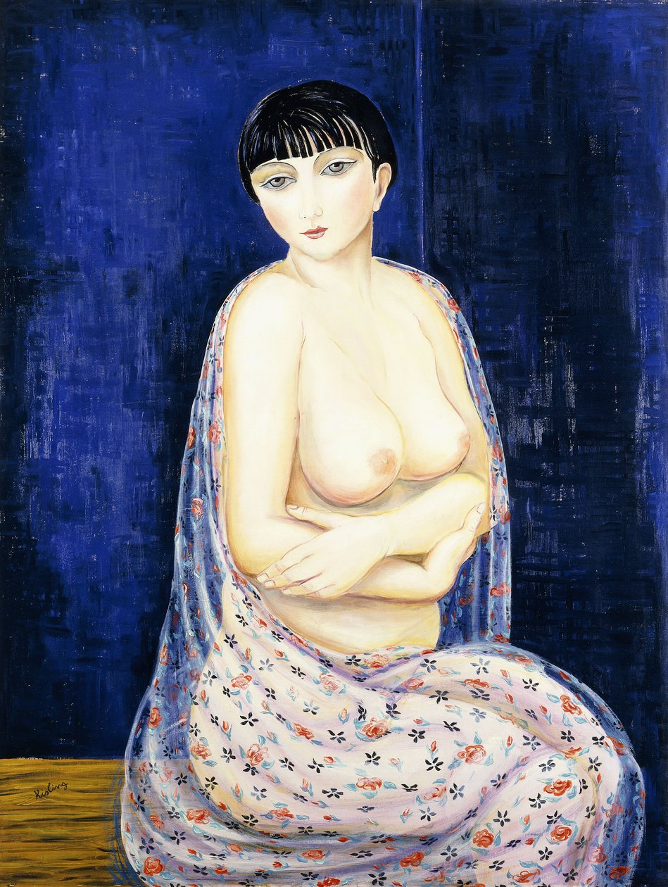 Montparnassen Kiki, noin 1926 (öljy kankaalle). tekijältä Moise Kisling
