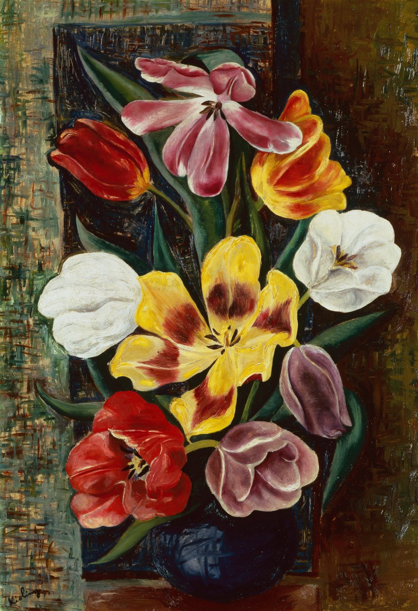 Tulppaanimaljakko (öljy kankaalle) tekijältä Moise Kisling