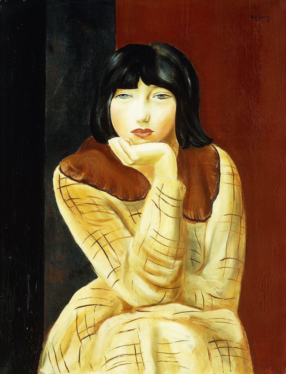 Nuori nainen istumassa; Jeune Femme Assise tekijältä Moise Kisling