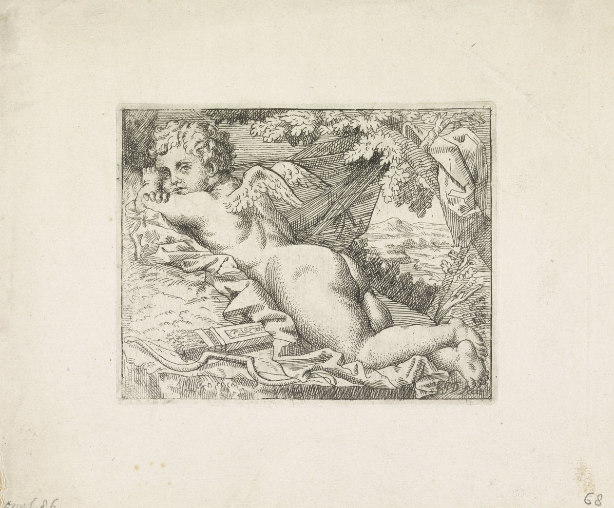 Valehteleva Cupid tekijältä Monogrammist JD (Nederland)