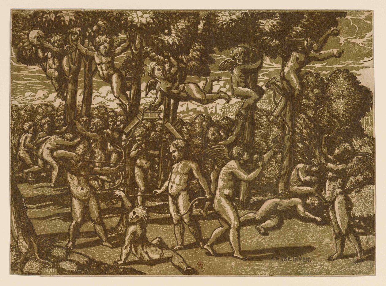 Putti leikkii Rafaelin jälkeen, 1544. tekijältä Monogrammist NDB