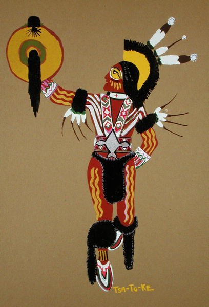 Kiowa Warrior (stensiiliprintti) tekijältä Monroe Tsatoke