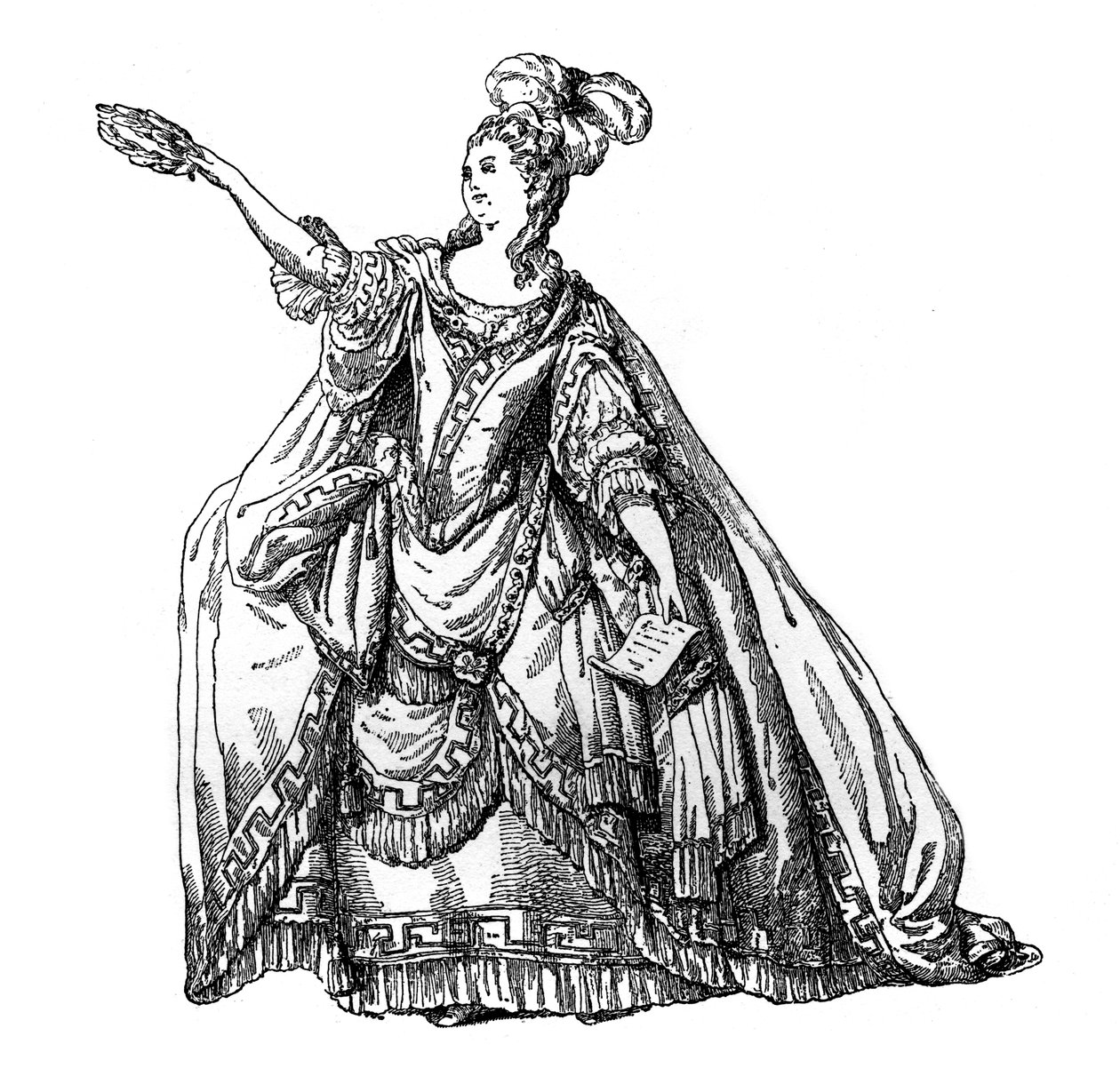 Puku ranskalaisesta teatterista, 1885. tekijältä Moreau