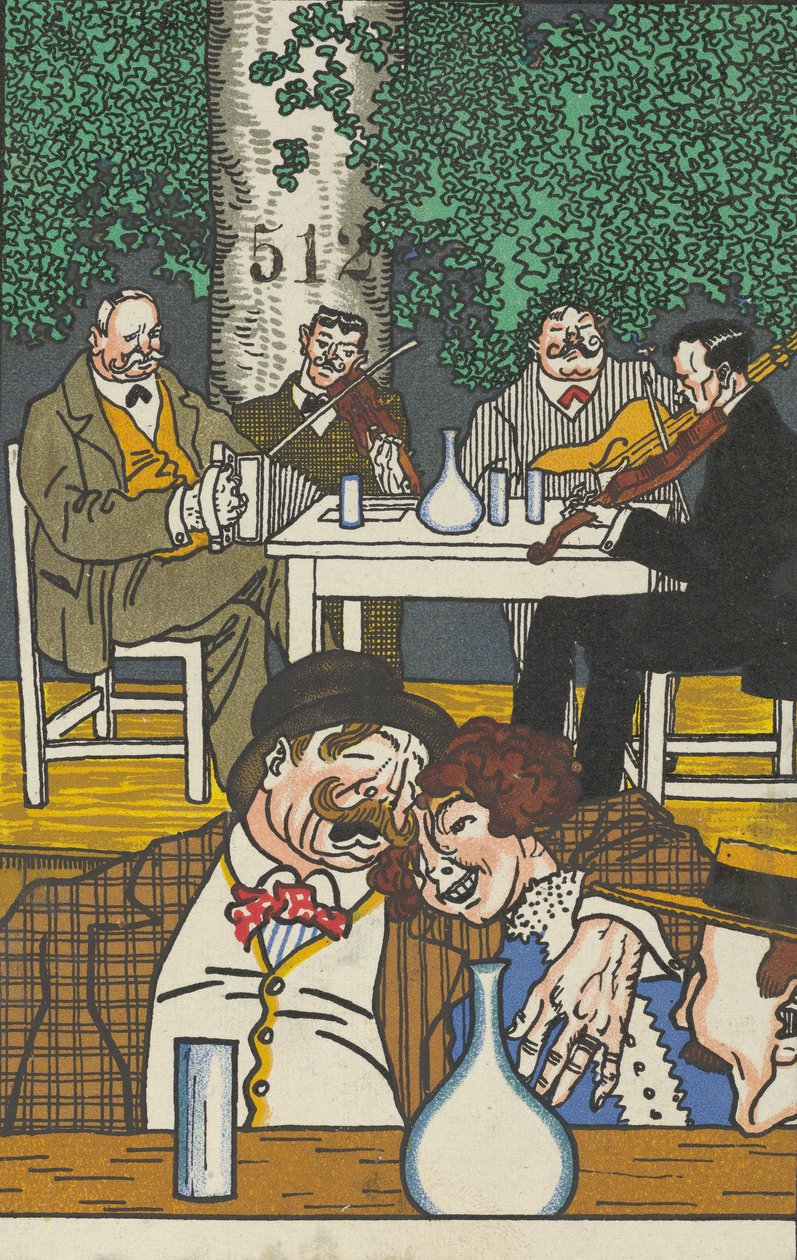 Heurigerissa, 1911. tekijältä Moritz Jung