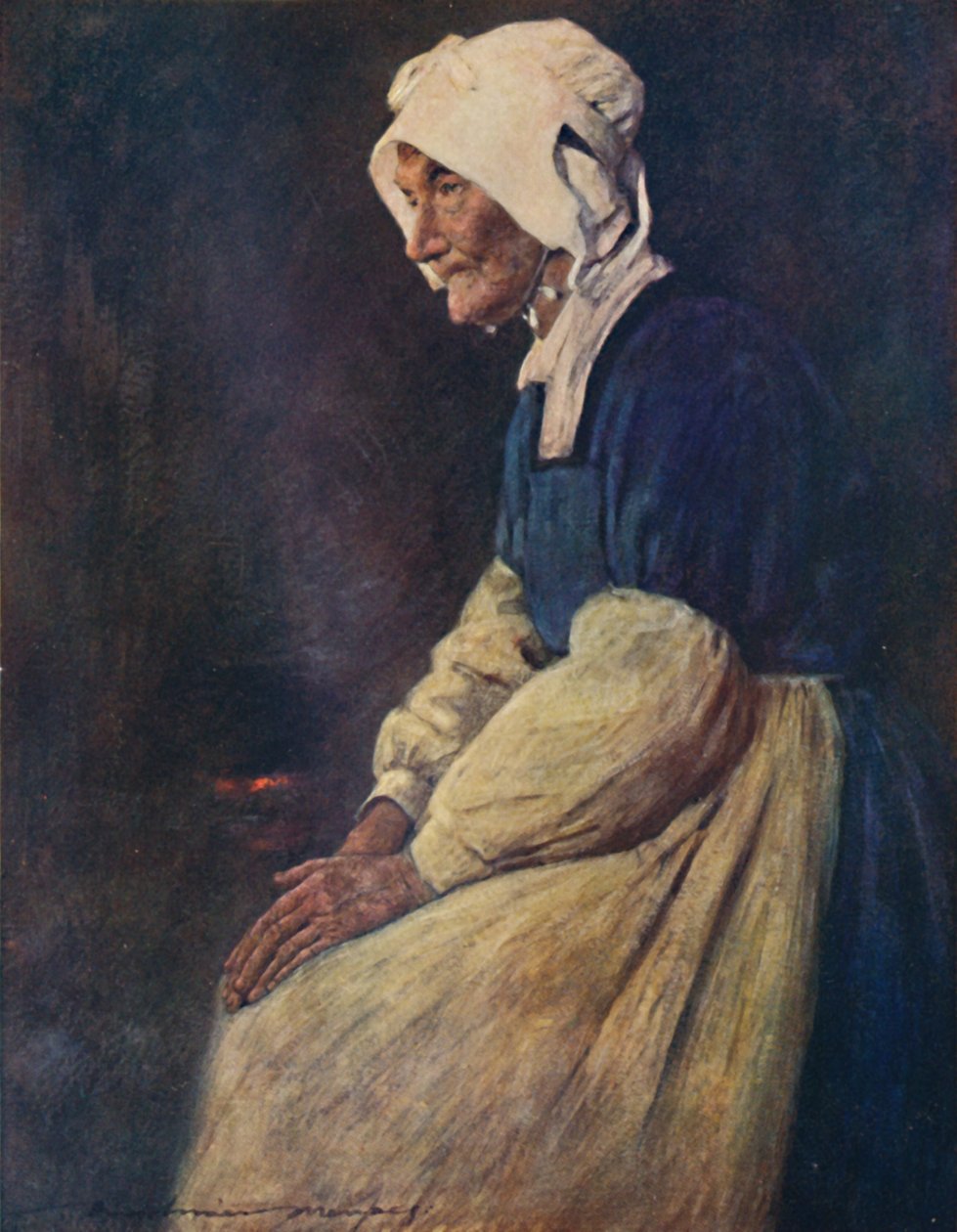 "Breton nainen", 1903 tekijältä Mortimer L Menpes