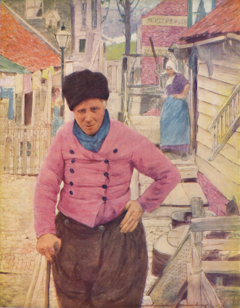 Hollantilainen kalastaja, 1903 tekijältä Mortimer L Menpes