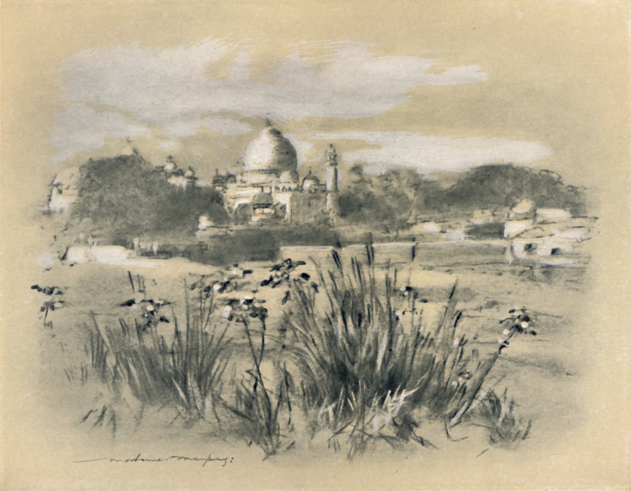 "Taj at Agra", 1903 tekijältä Mortimer L Menpes
