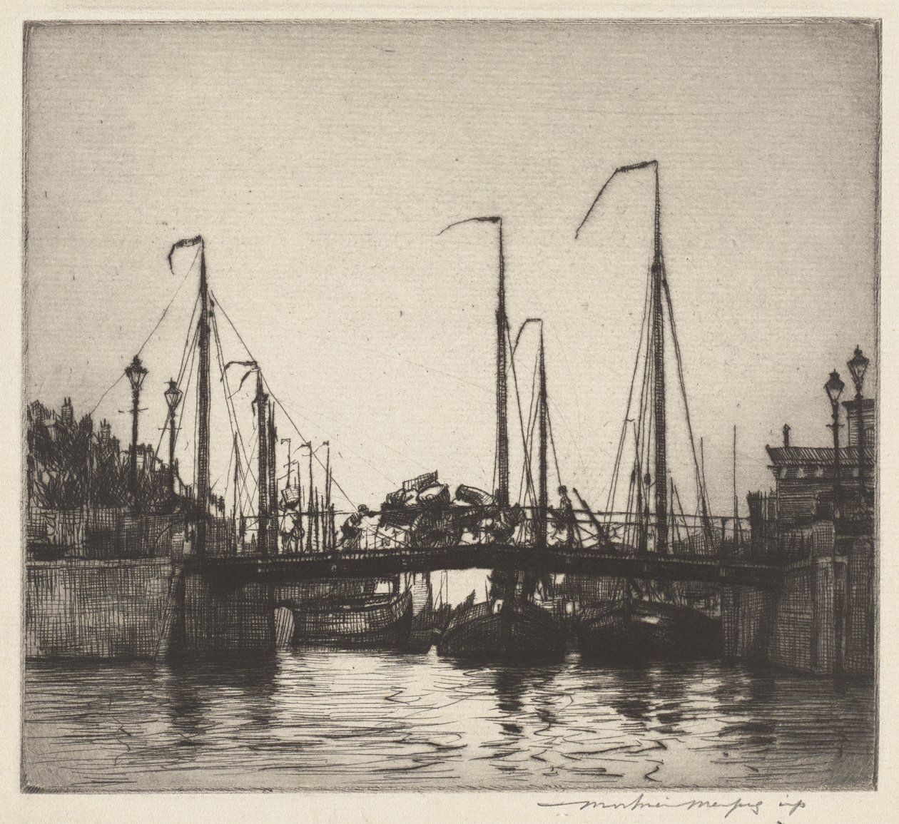 Bridge, Rotterdam (Chioggia: Kalastusveneet) tekijältä Mortimer Menpes