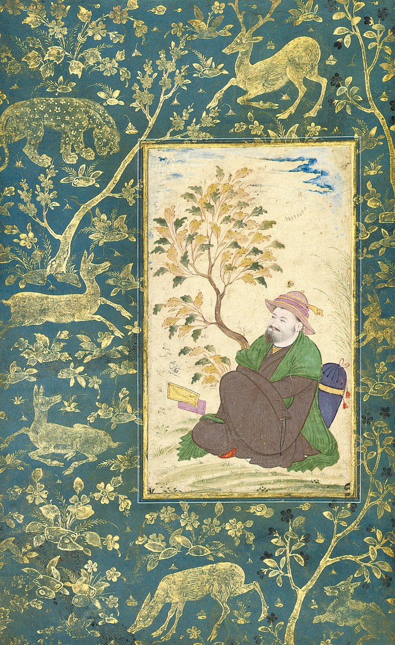 Darvish Muhammad Khatibin muotokuva, 1697-8 tekijältä Muin Musavvir