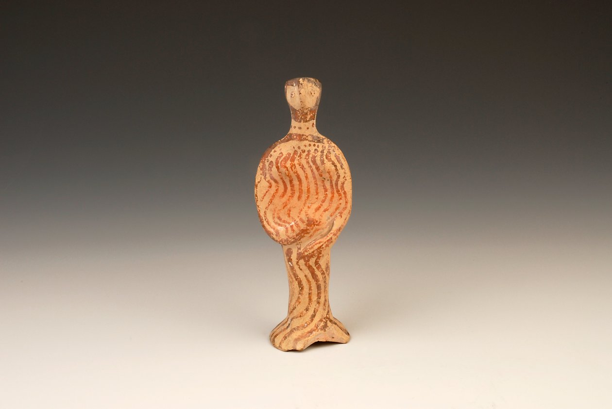 Naisen hahmo, noin 1400-1370 eKr. terrakotta tekijältä Mycenaean