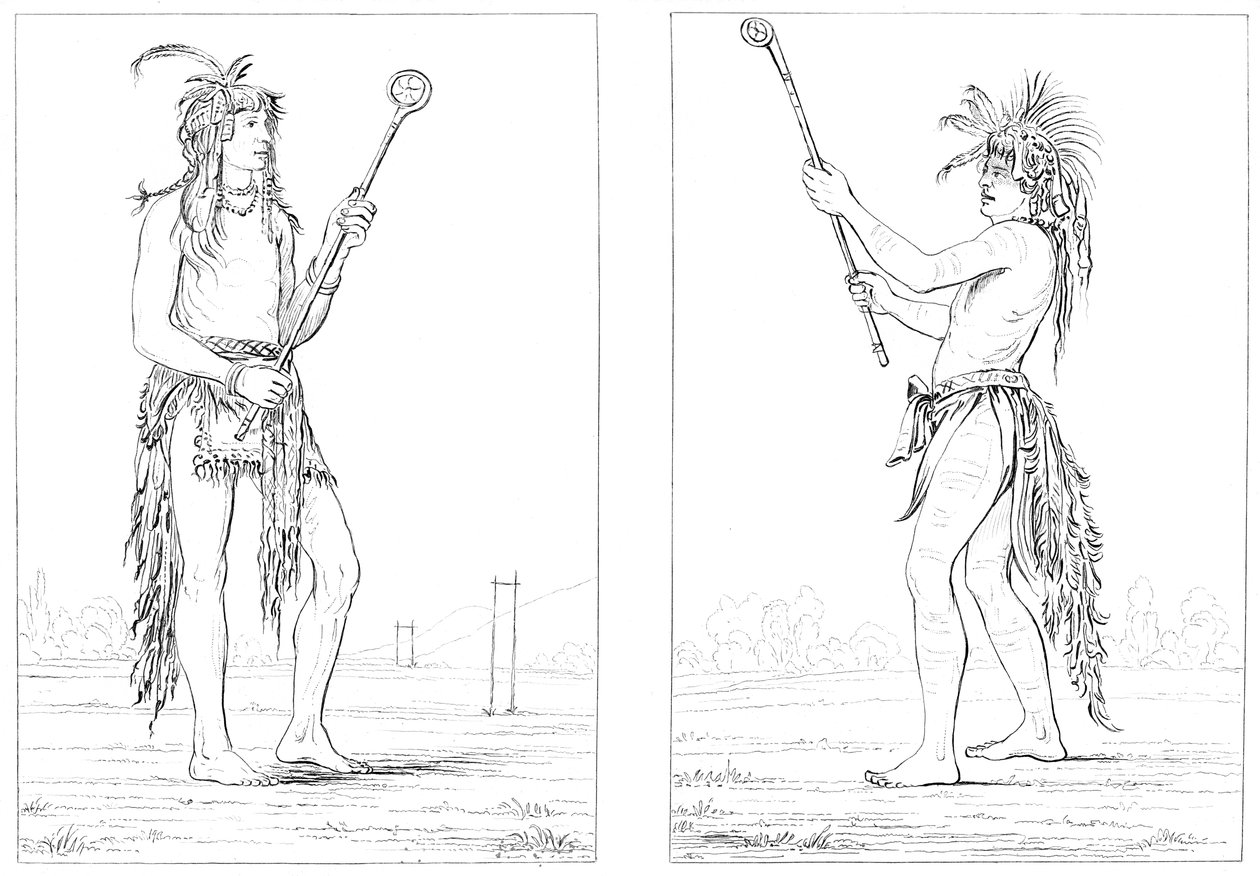 Sioux-palloilijat, 1841. tekijältä Myers and Co
