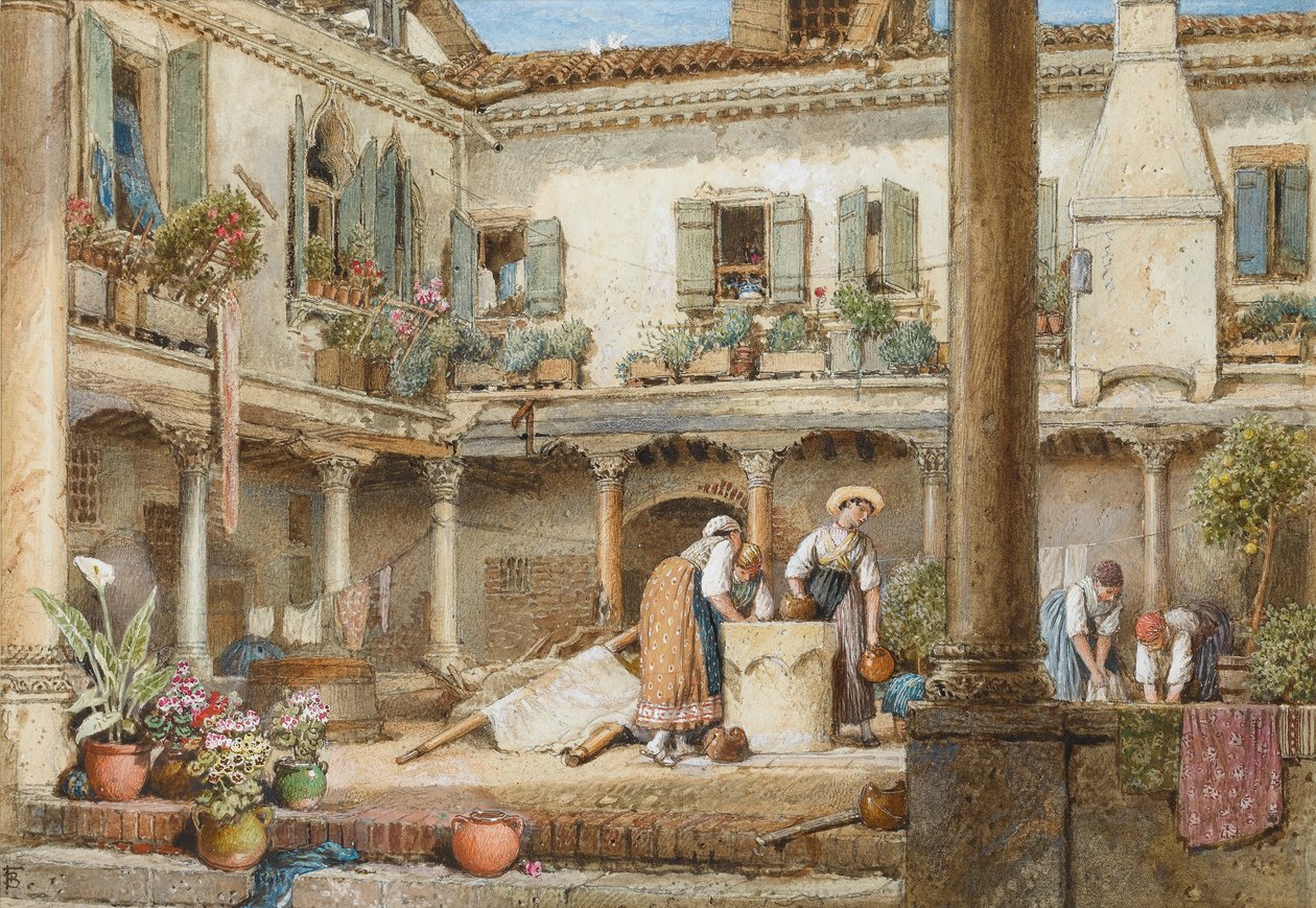 Abbazia San Gregorio, Venetsia (wc paperilla) tekijältä Myles Birket Foster