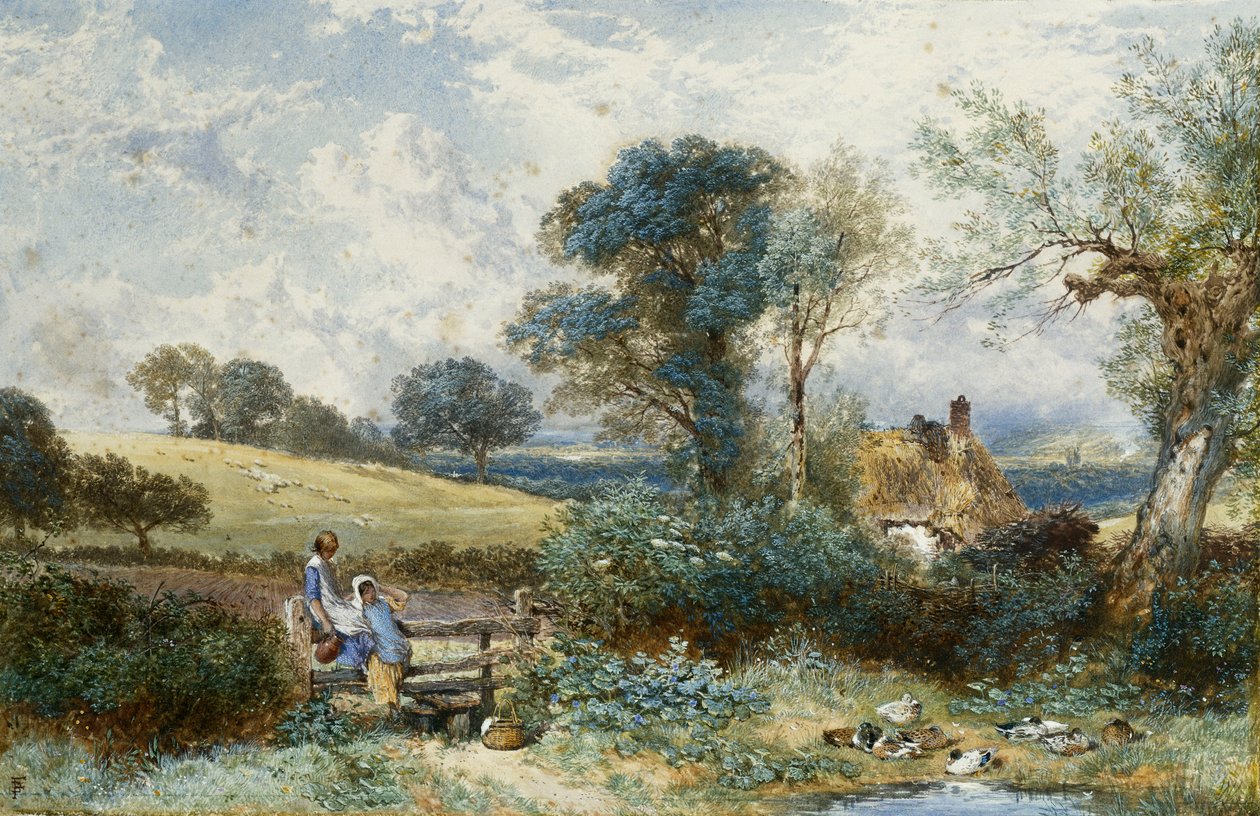 Ankkalammen rannalla, tekijältä Myles Birket Foster