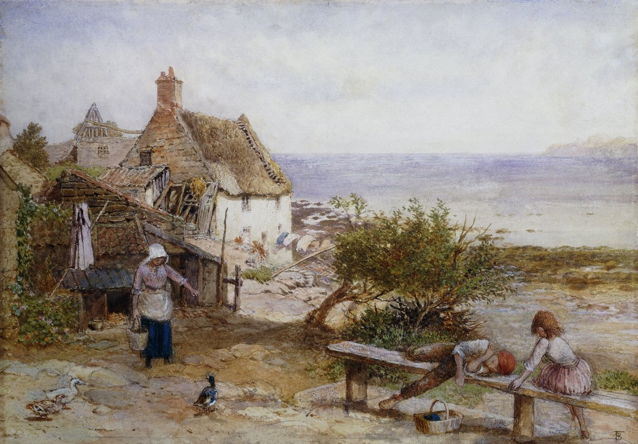 Runswick Bay, Yorkshire, tekijältä Myles Birket Foster