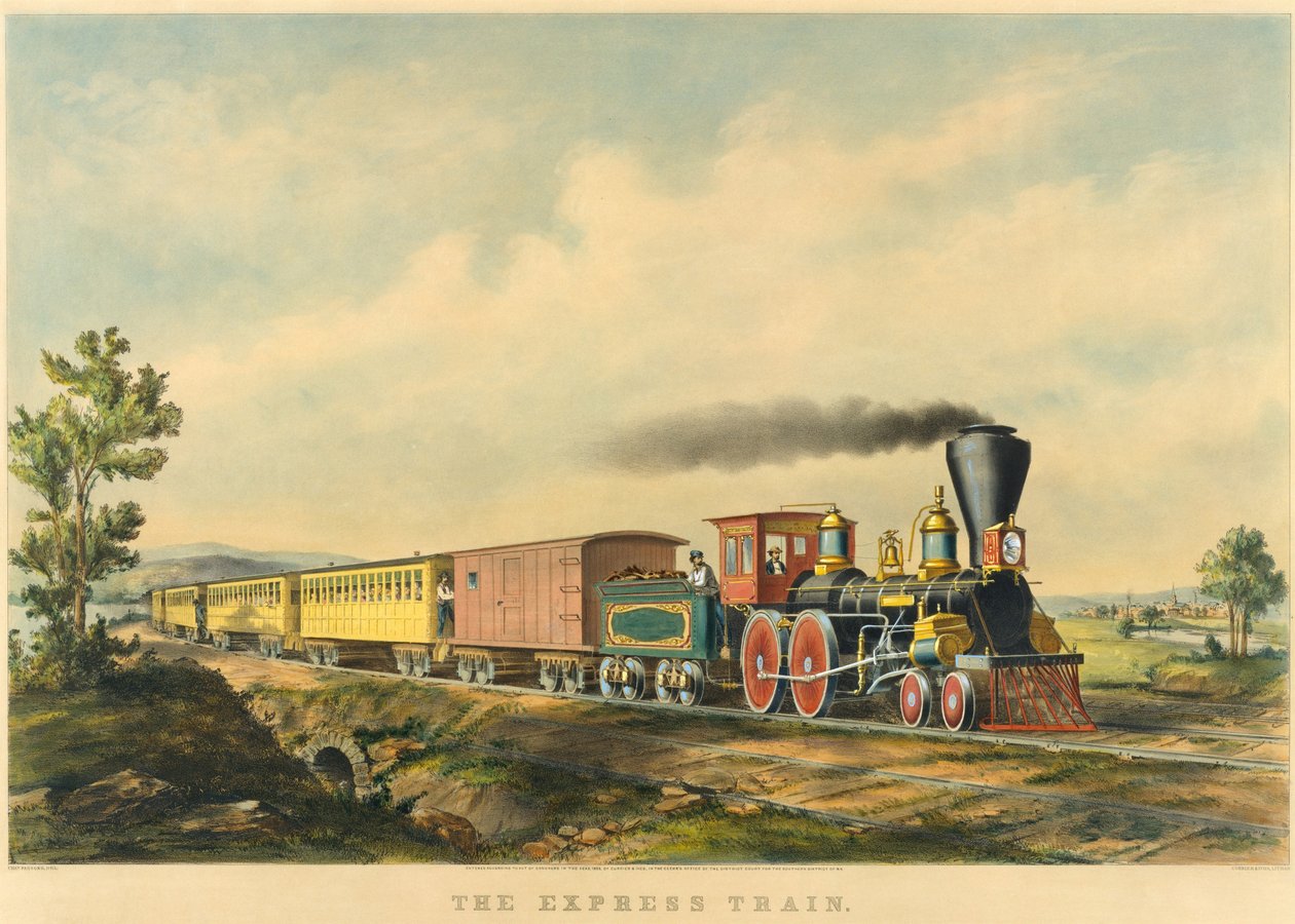 Pikajuna tekijältä Currier and Ives