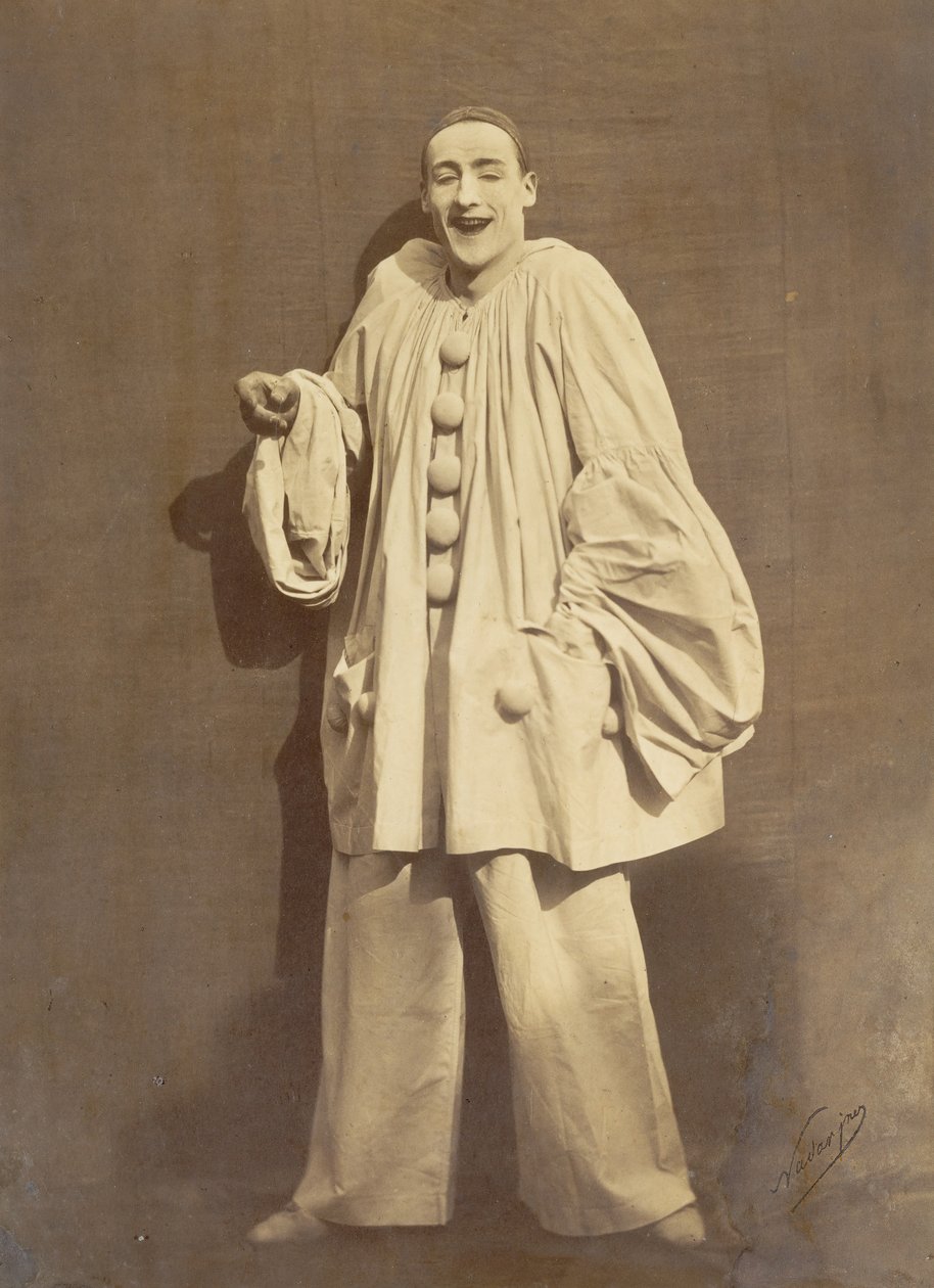 Pierrot Laughing, 1855. tekijältä Nadar