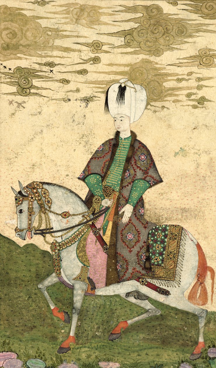 Sulttaani Osman II:n (1603-22) ratsastusmuotokuva 1618 tekijältä Nakshi