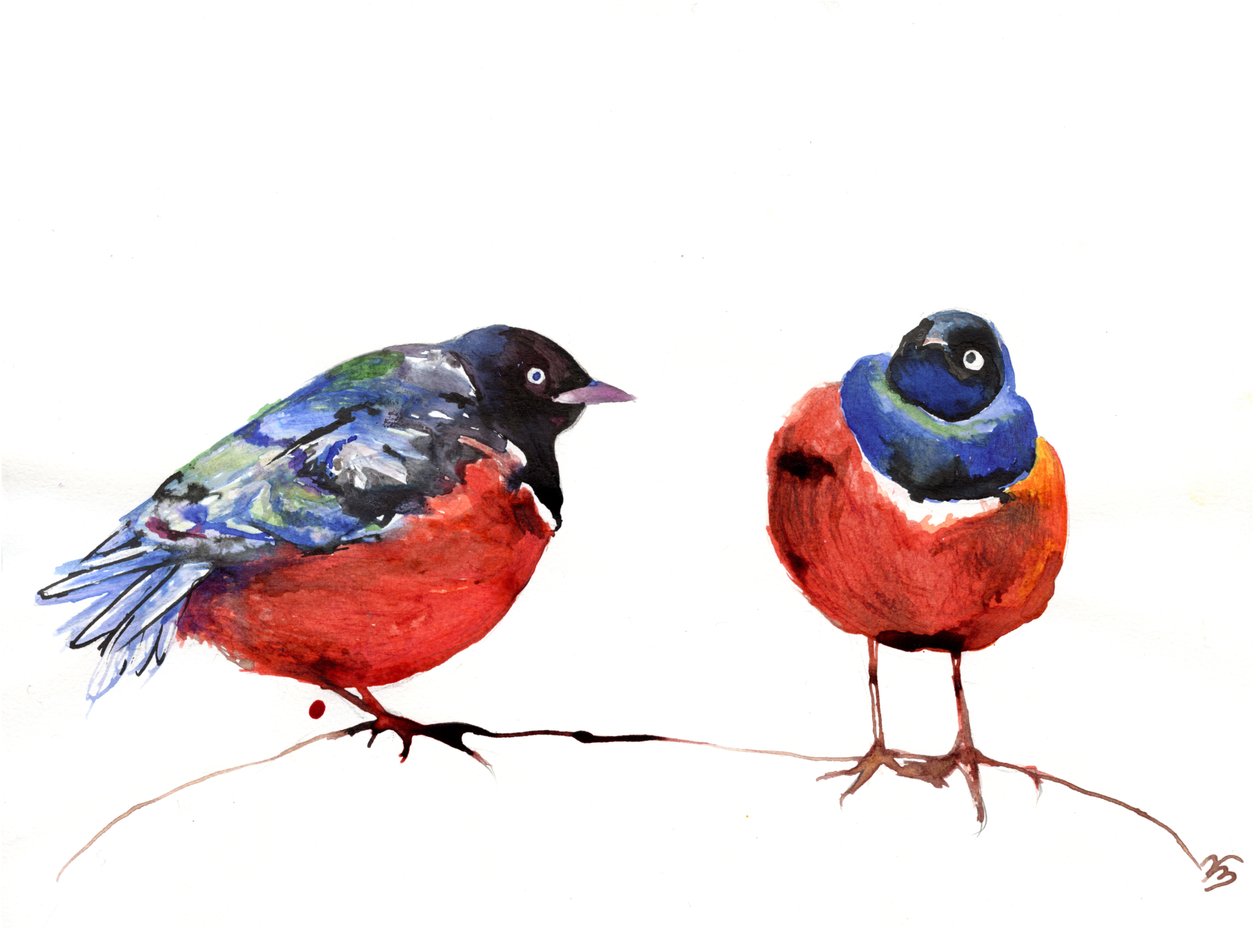 Chitchat, 2013, (muste paperille) tekijältä Nancy Moniz Charalambous