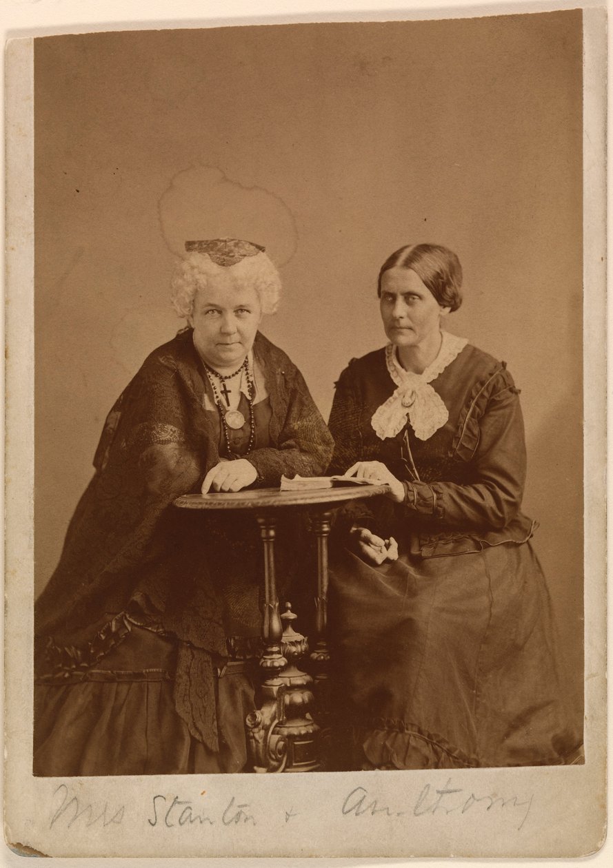 Elizabeth Cady Stanton ja Susan B. Anthony tekijältä Napoleon Sarony