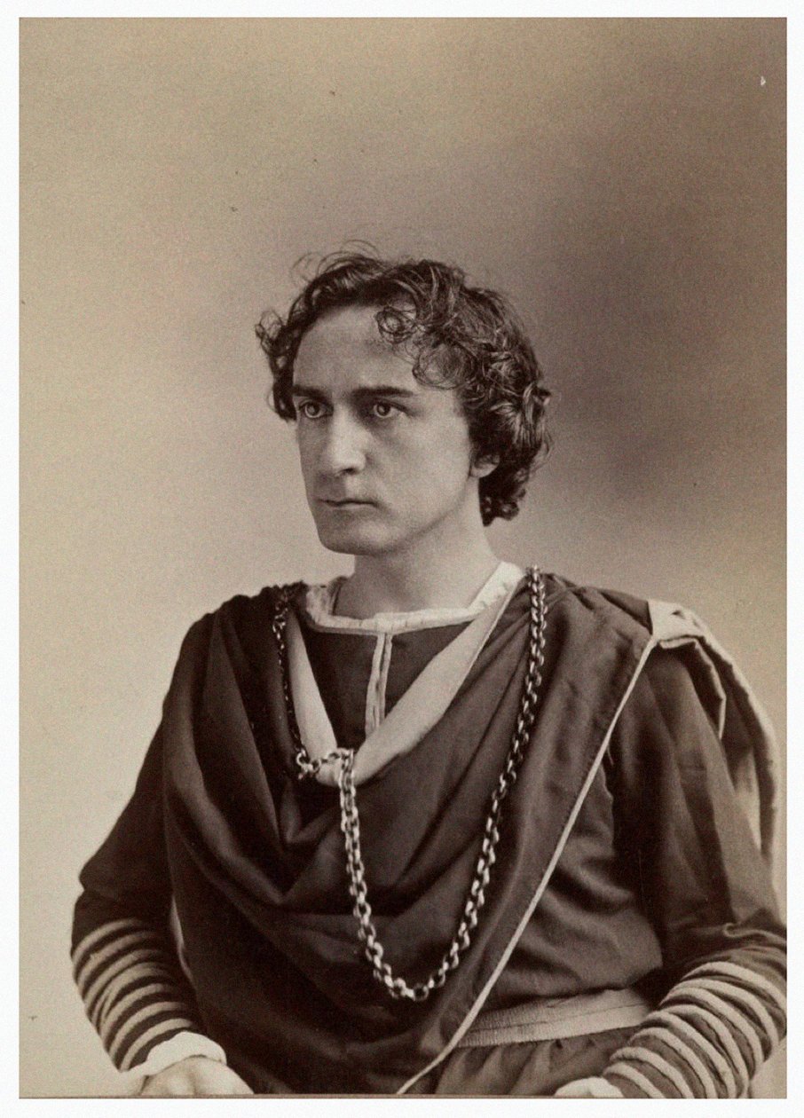 Edwin Boothin muotokuva Hamletina, n. 1870 tekijältä Napoleon Sarony