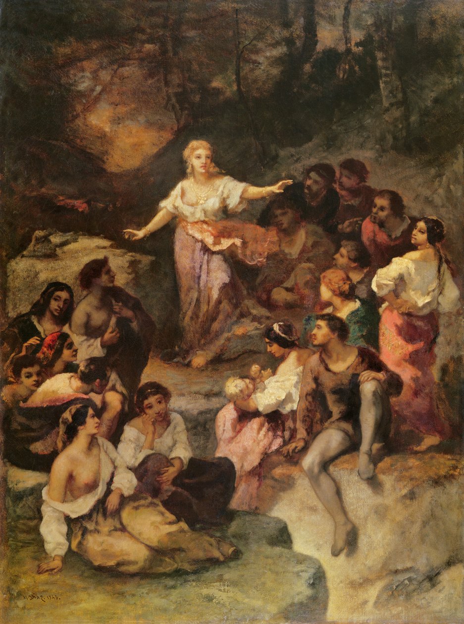 Gypsy Encampment, 1848 finn tekijältä Narcisse Virgile Diaz de la Peña