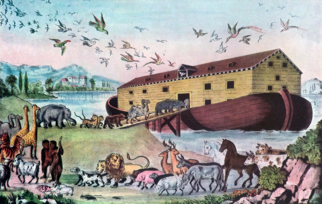 Nooan arkki, 1800-luku. tekijältä Nathaniel Currier