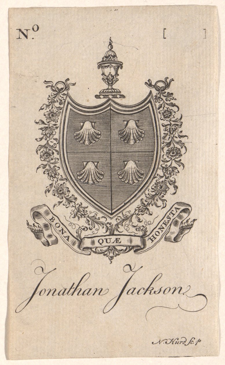 Jonathan Jacksonin kirjakilpi tekijältä Nathaniel Hurd