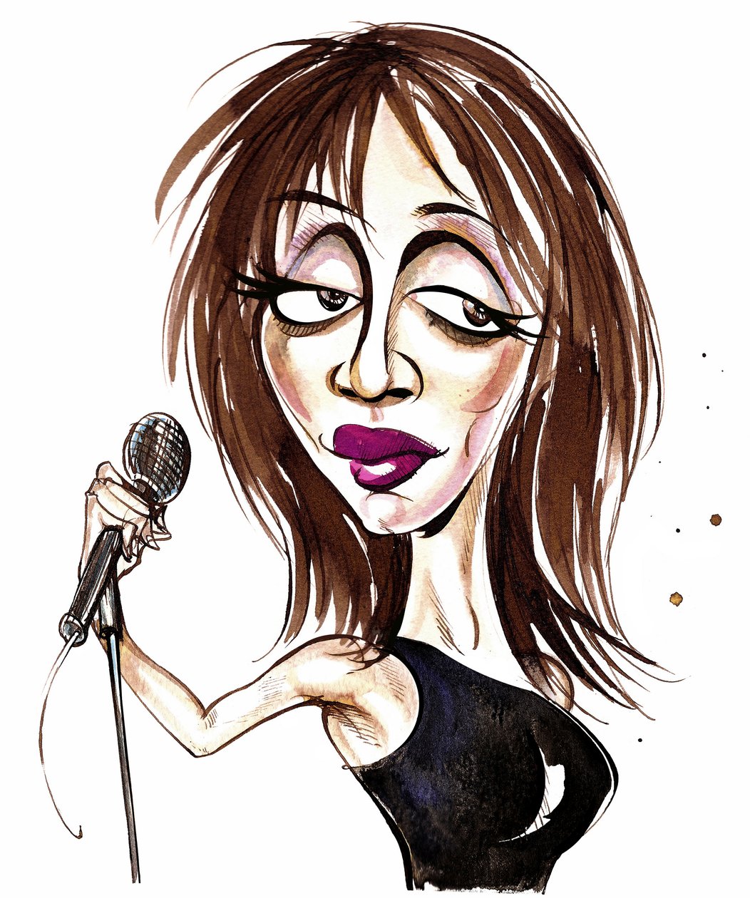 Beverley Knight - värikarikatyyri tekijältä Neale Osborne