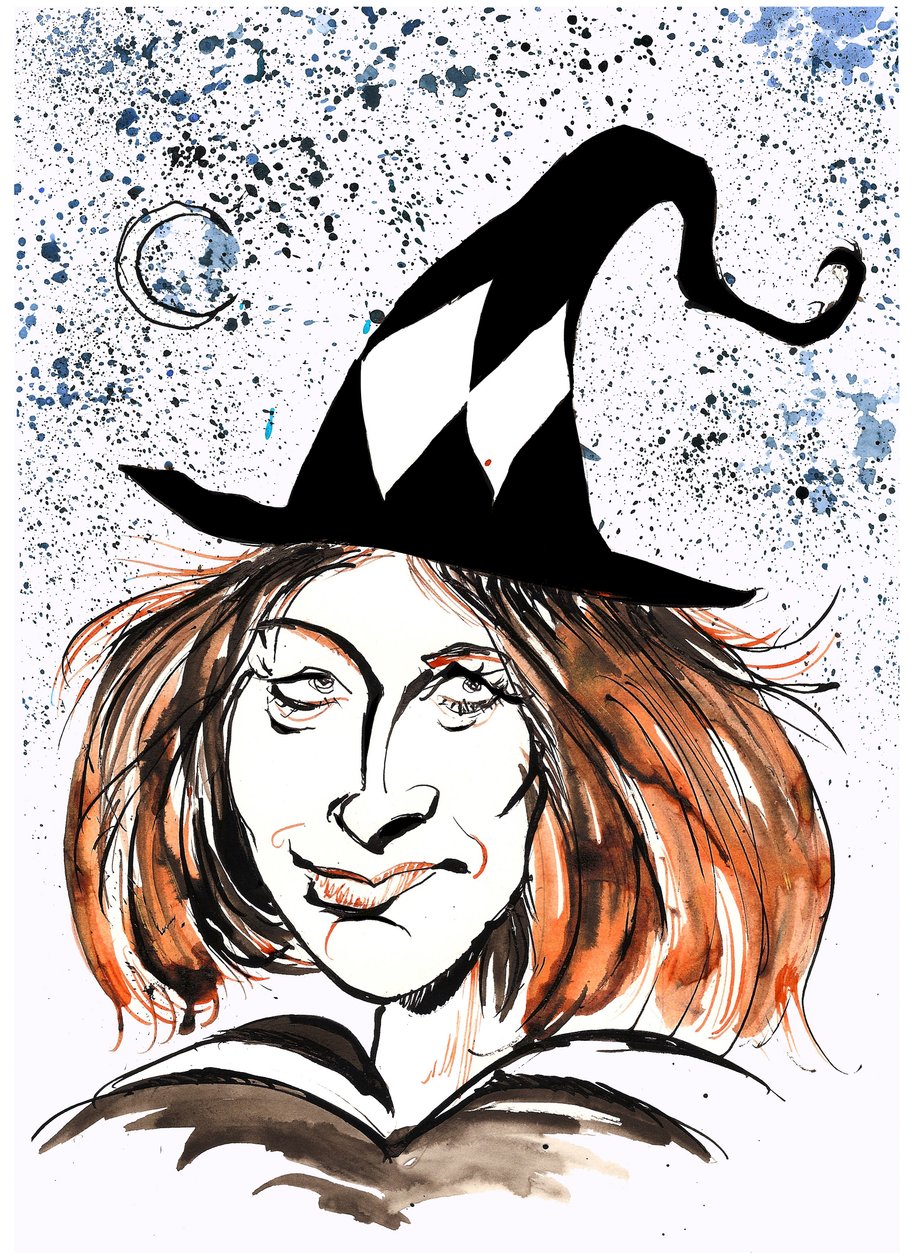 J. K. Rowling - karikatyyri noitana tekijältä Neale Osborne