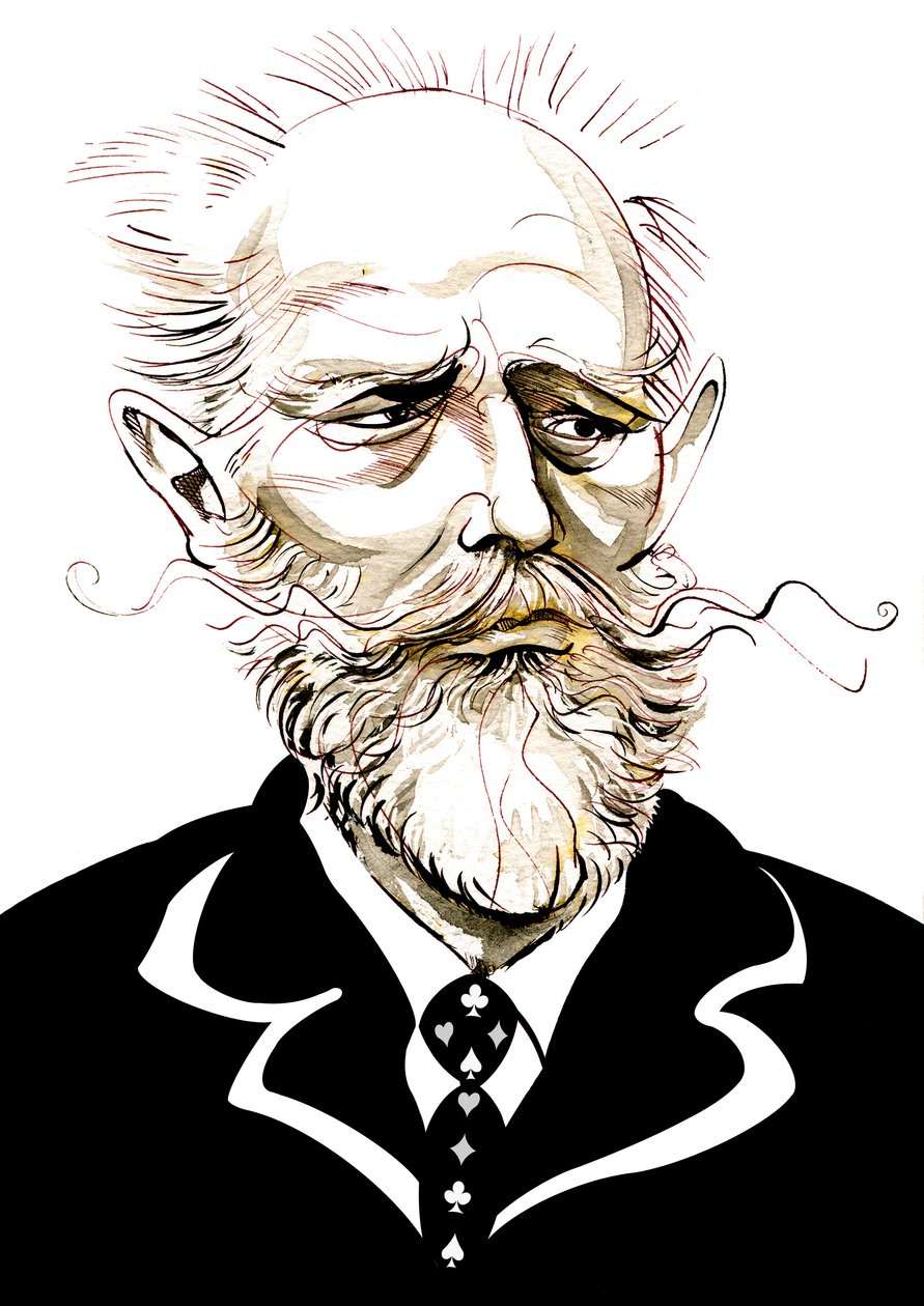 Pjotr Iljitš Tšaikovski - karikatyyri tekijältä Neale Osborne